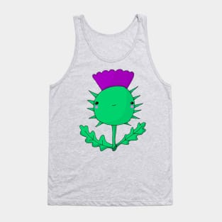 Kawaii Cute Scottish Thistle Tank Top